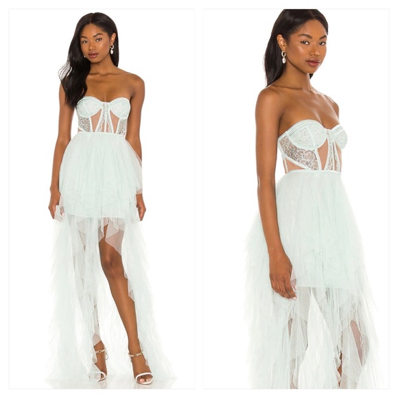 For Love And Lemons Dresses & Skirts - For love & lemons Bustier Hi Low Gown